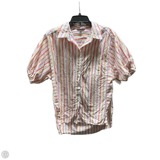 Blouse Short Sleeve By Ophelia Roe In Striped Pattern, Size: Sp