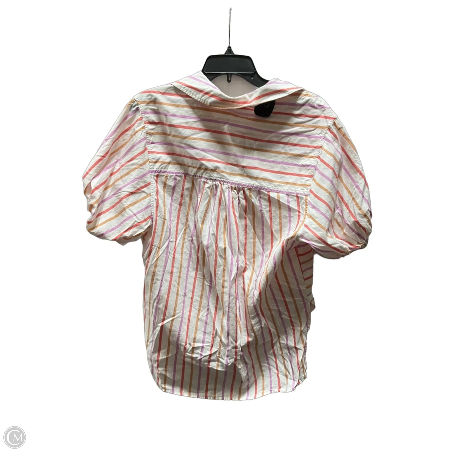 Blouse Short Sleeve By Ophelia Roe In Striped Pattern, Size: Sp