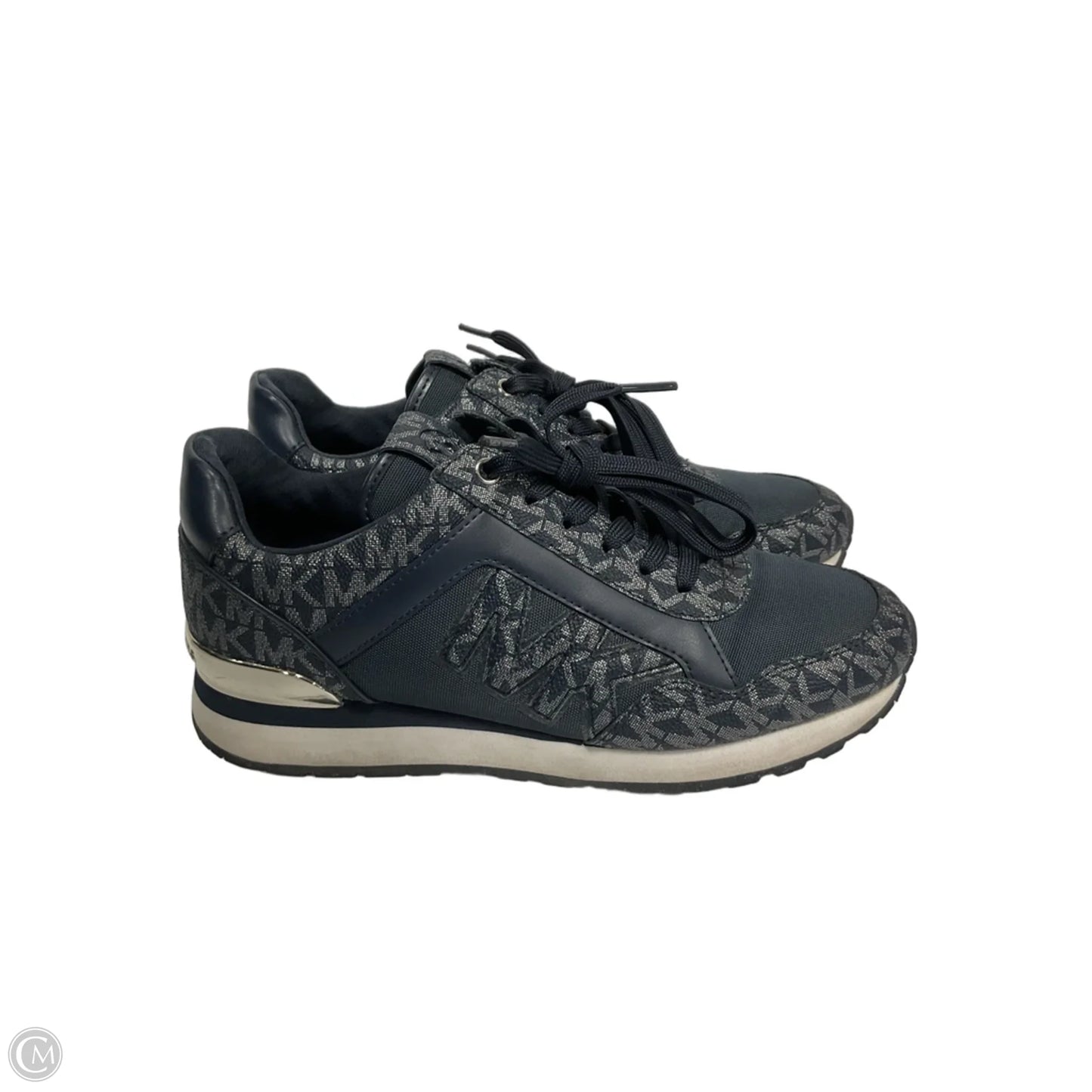 Shoes Athletic By Michael By Michael Kors In Blue & Silver, Size: 8