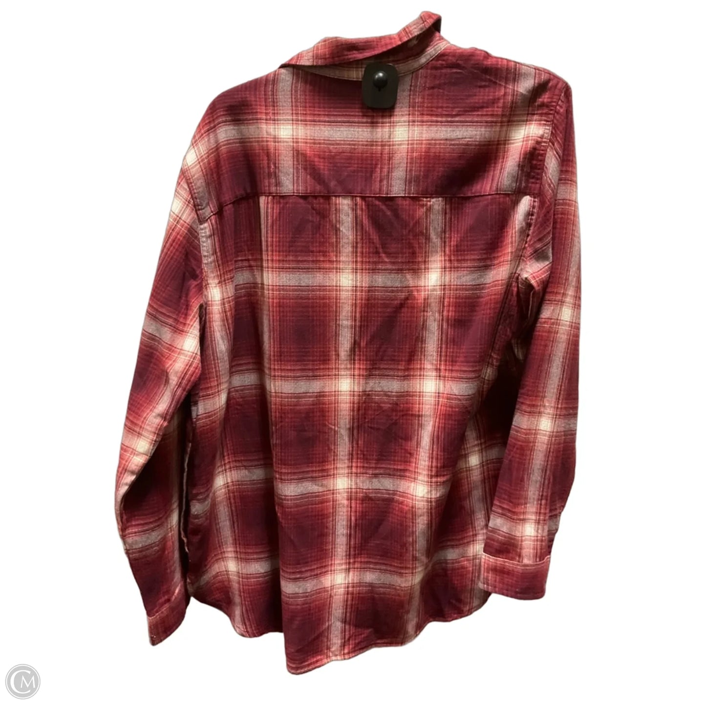 Blouse Long Sleeve By Jachs Girlfirend In Orange & Red, Size: L