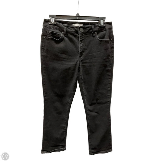 Jeans Cropped By Loft In Black, Size: 8
