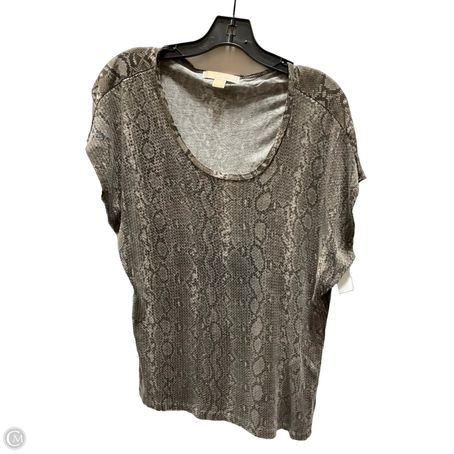 Top Short Sleeve By Michael By Michael Kors In Snakeskin Print, Size: S