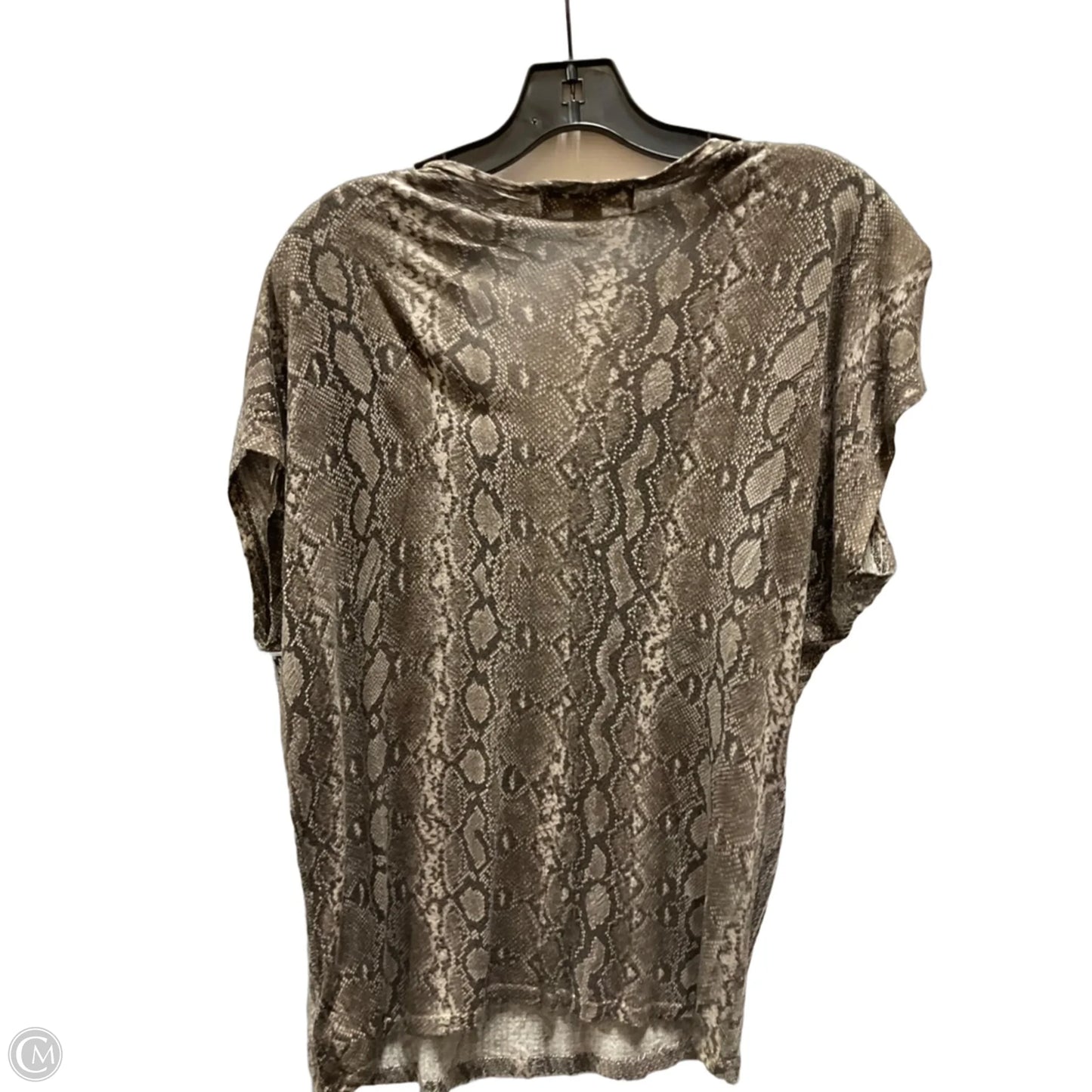 Top Short Sleeve By Michael By Michael Kors In Snakeskin Print, Size: S