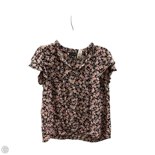 Top Short Sleeve By 1.state In Floral Print, Size: M