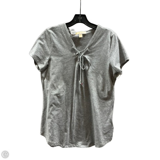 Top Short Sleeve By Michael By Michael Kors In Grey, Size: M
