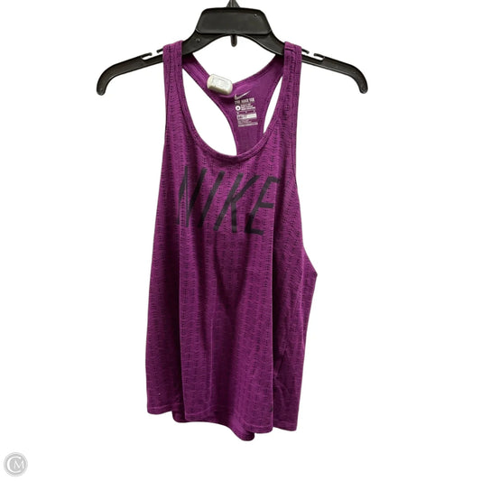 Athletic Tank Top By Nike Apparel In Purple, Size: M