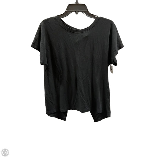 Athletic Top Short Sleeve By Athletic Works In Black, Size: M