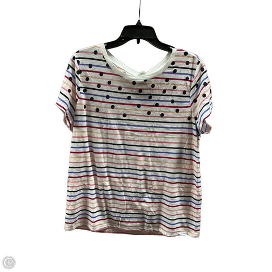 Top Short Sleeve Basic By Loft In Polkadot Pattern, Size: L