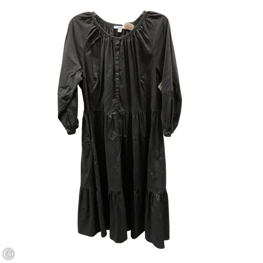 Dress Casual Midi By Chicos In Black, Size: M