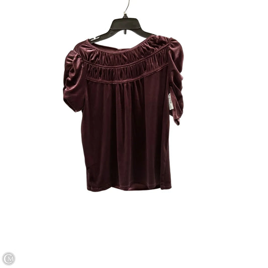 Top Short Sleeve By Loft In Purple, Size: M