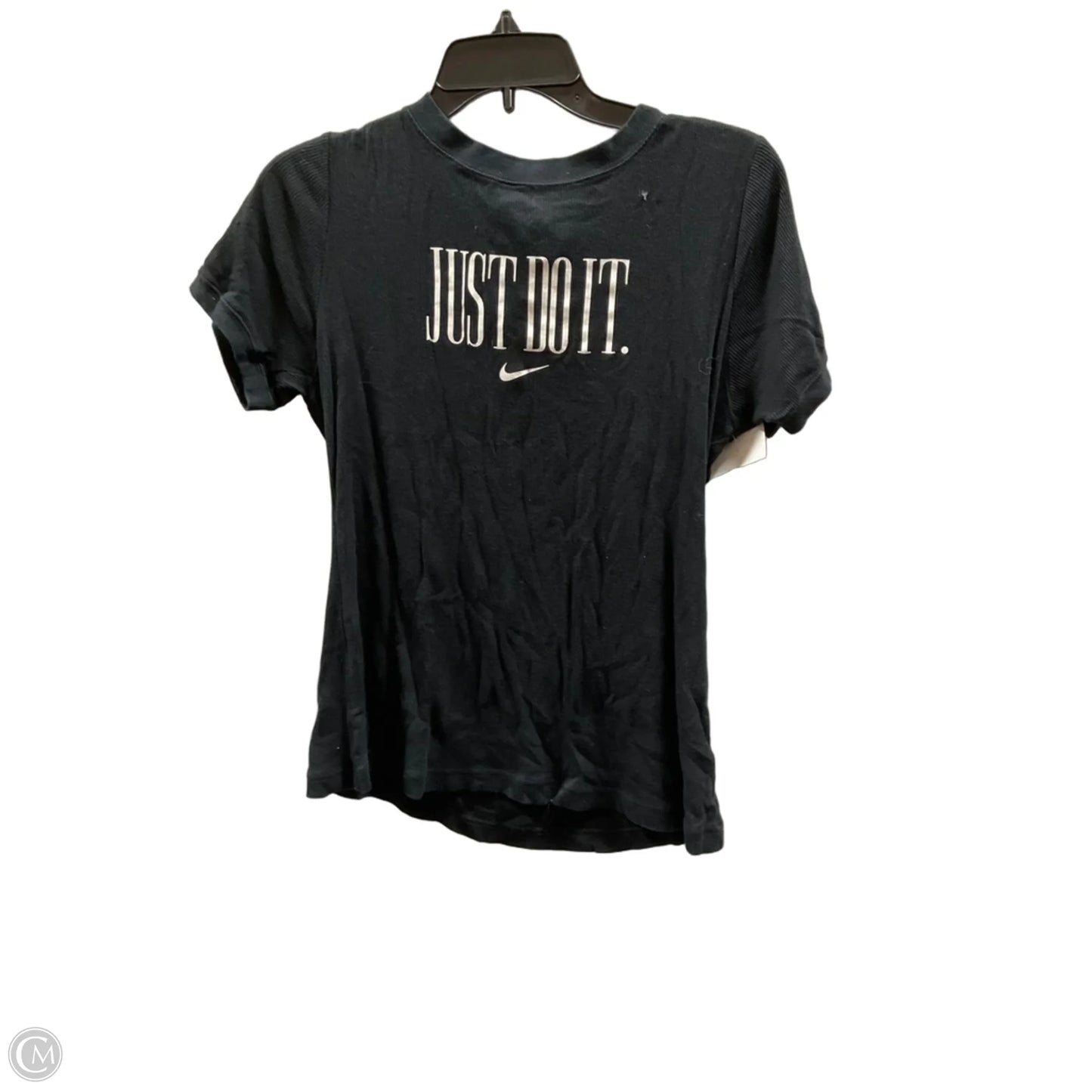 Athletic Top Short Sleeve By Nike Apparel In Black, Size: L