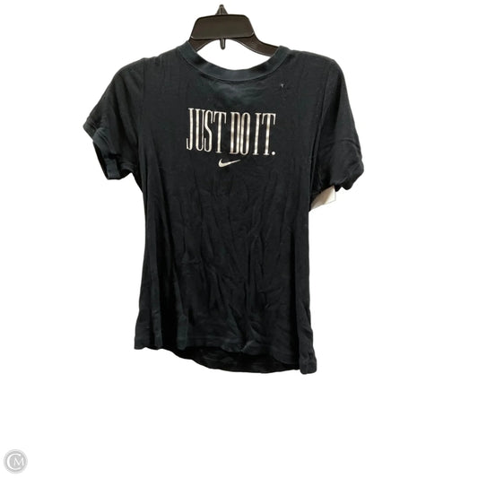 Athletic Top Short Sleeve By Nike Apparel In Black, Size: L