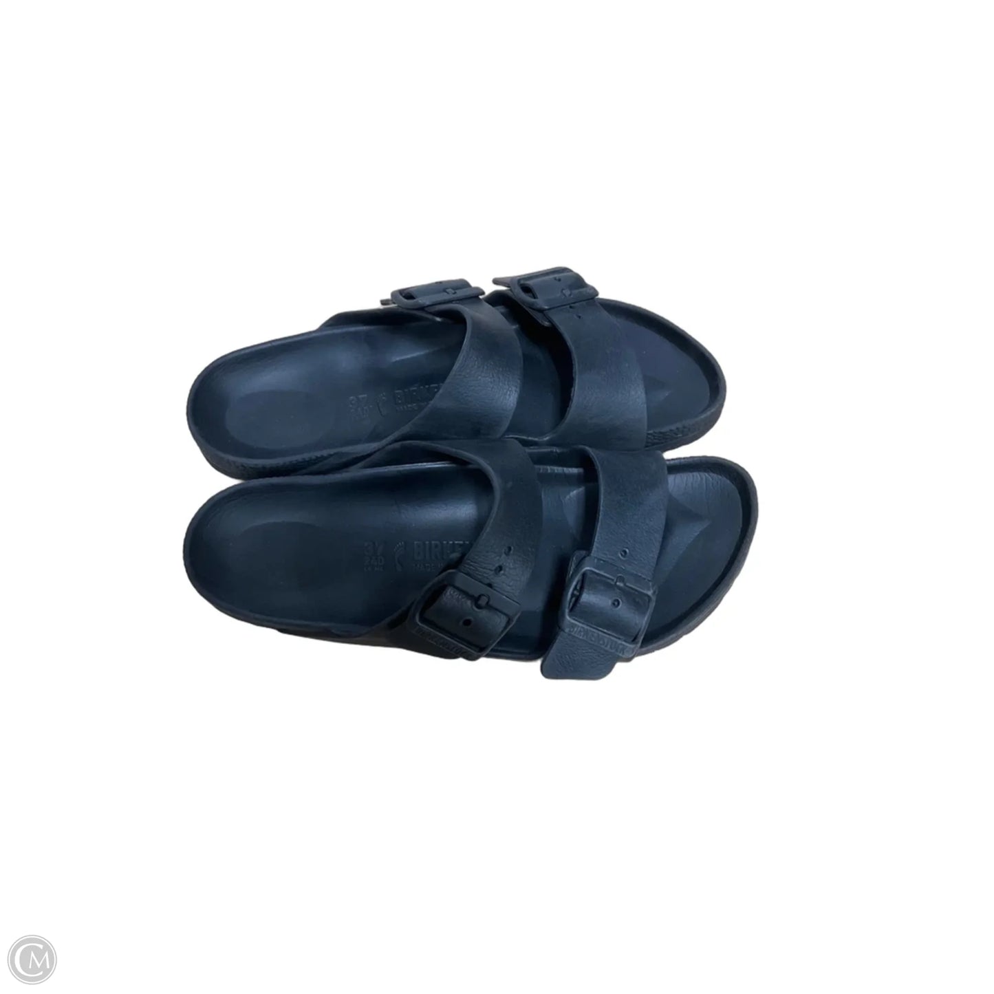 Sandals Flats By Birkenstock In Black, Size: 6