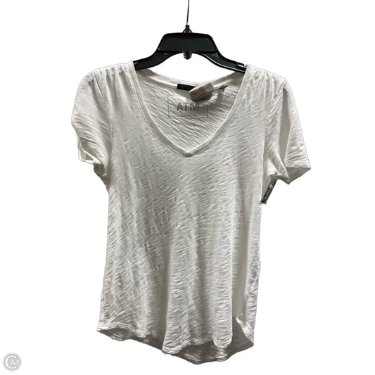 Top Short Sleeve By Atm In Cream, Size: S