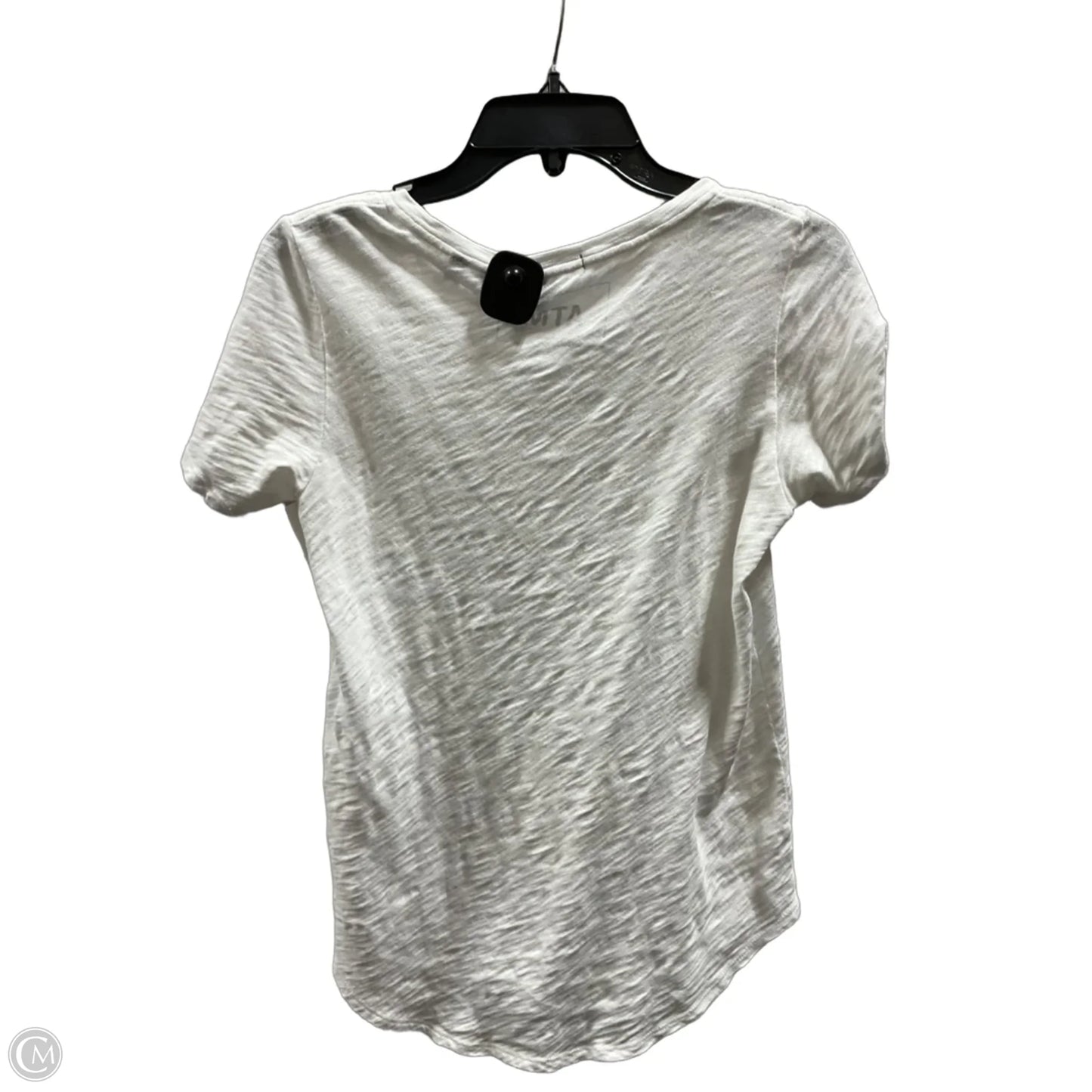 Top Short Sleeve By Atm In Cream, Size: S