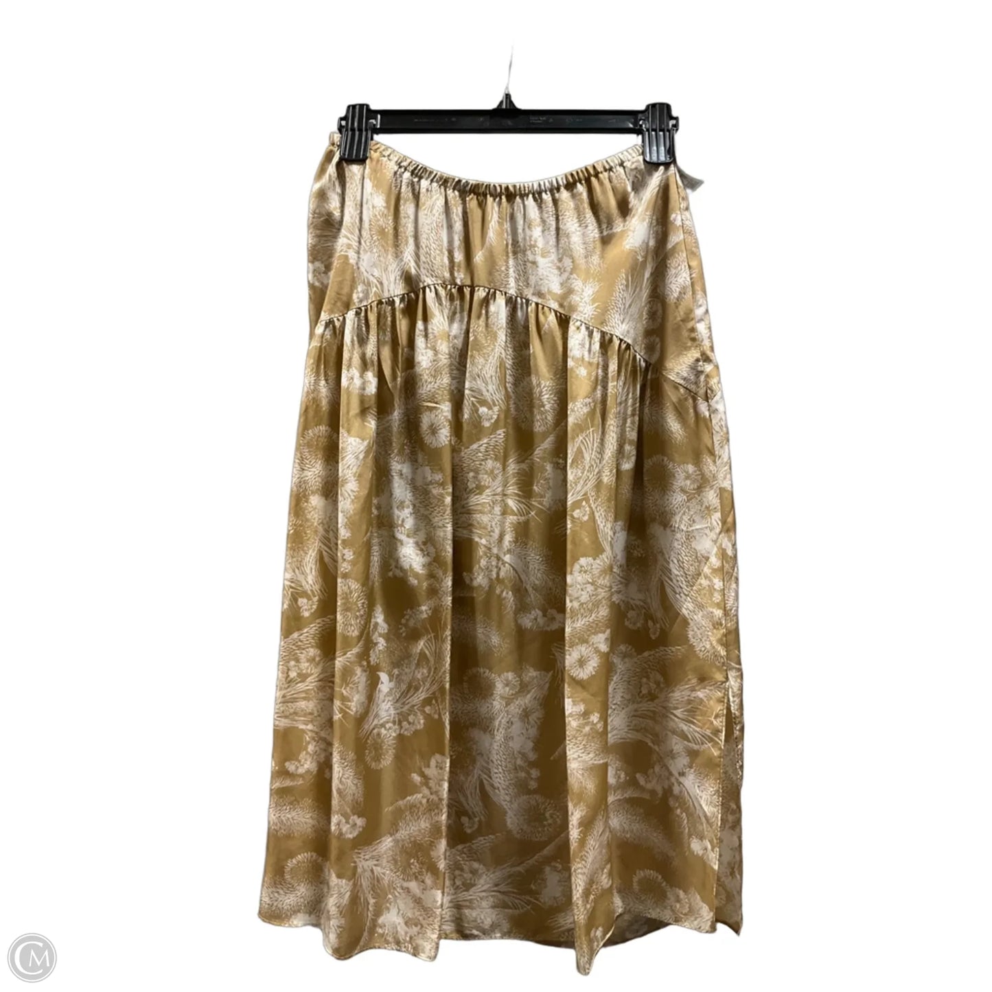 Skirt Midi By Vince In Tan & White, Size: Xs