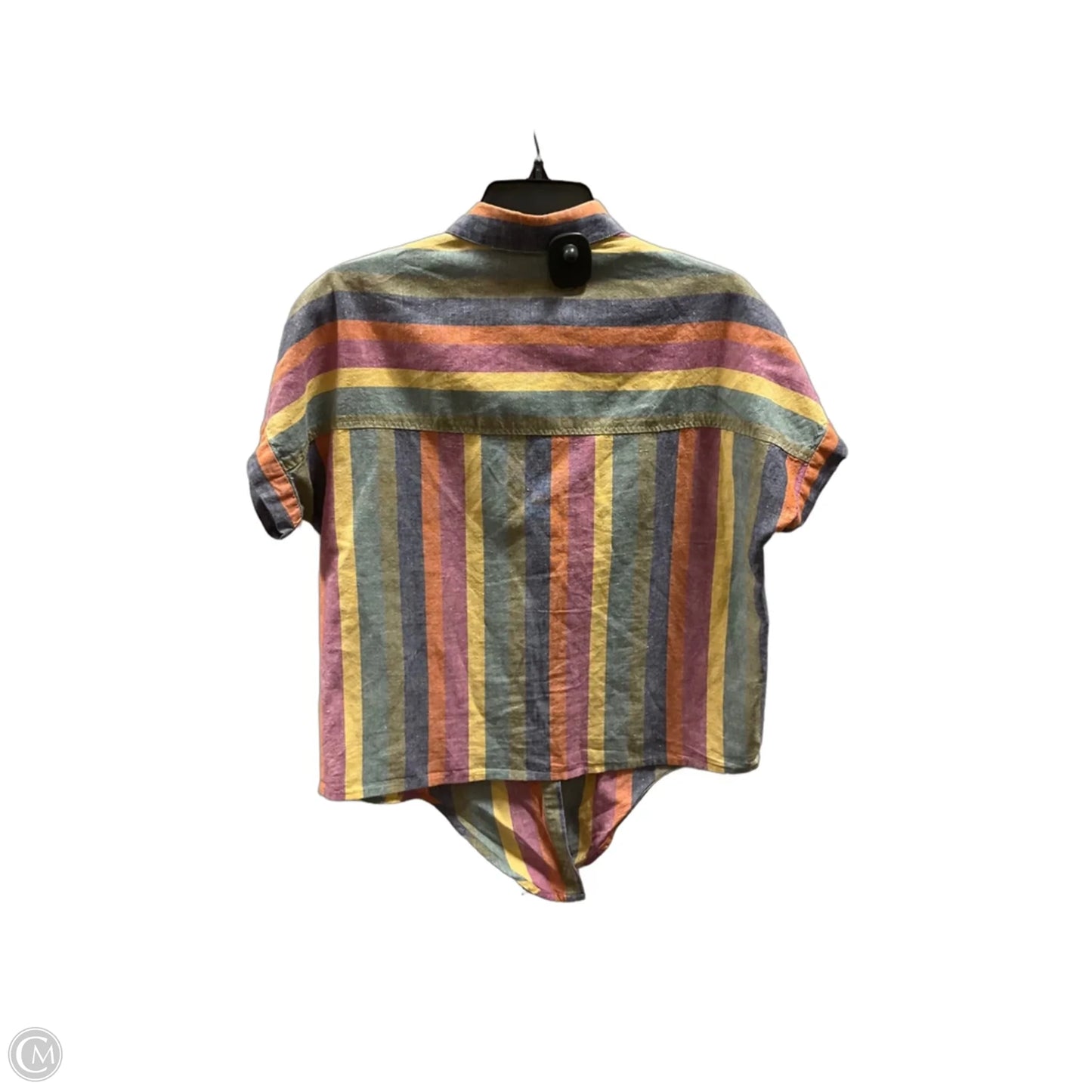Blouse Short Sleeve By Madewell In Rainbow Print, Size: Xxs