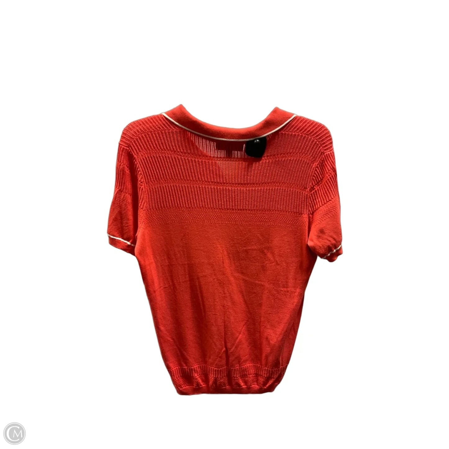 Top Short Sleeve By Banana Republic In Orange, Size: L