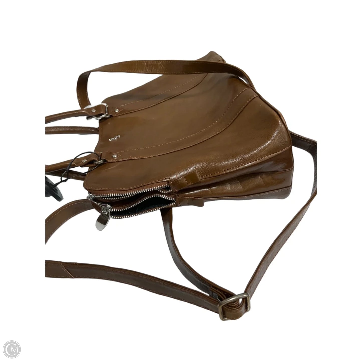 Handbag Leather By Cmf, Size: Large
