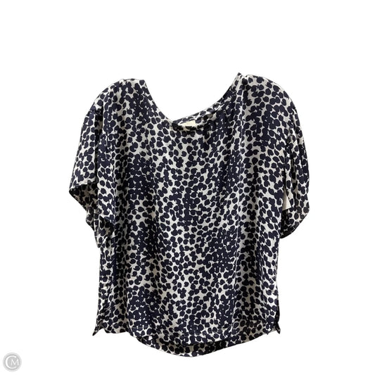 Top Short Sleeve By Loft In Blue & White, Size: S