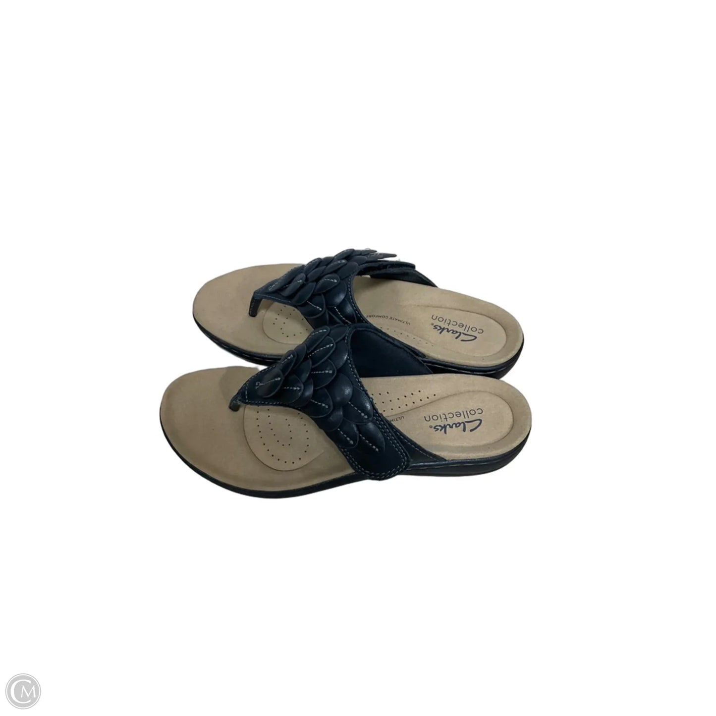 Sandals Flats By Clarks In Black, Size: 6.5