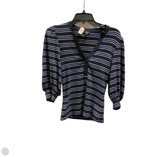 Top Short Sleeve By Express In Black & Blue, Size: S