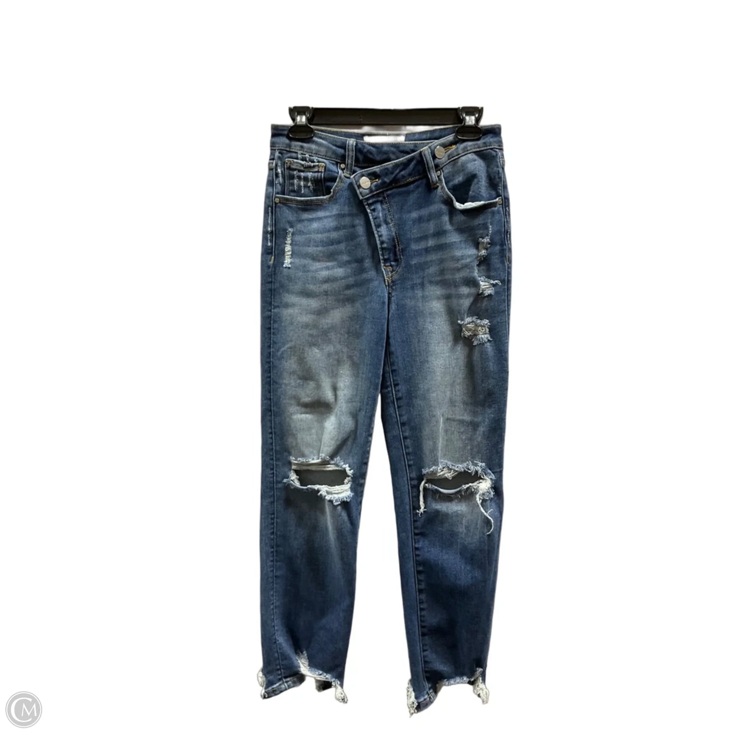 Jeans Straight By Risen In Blue, Size: 4