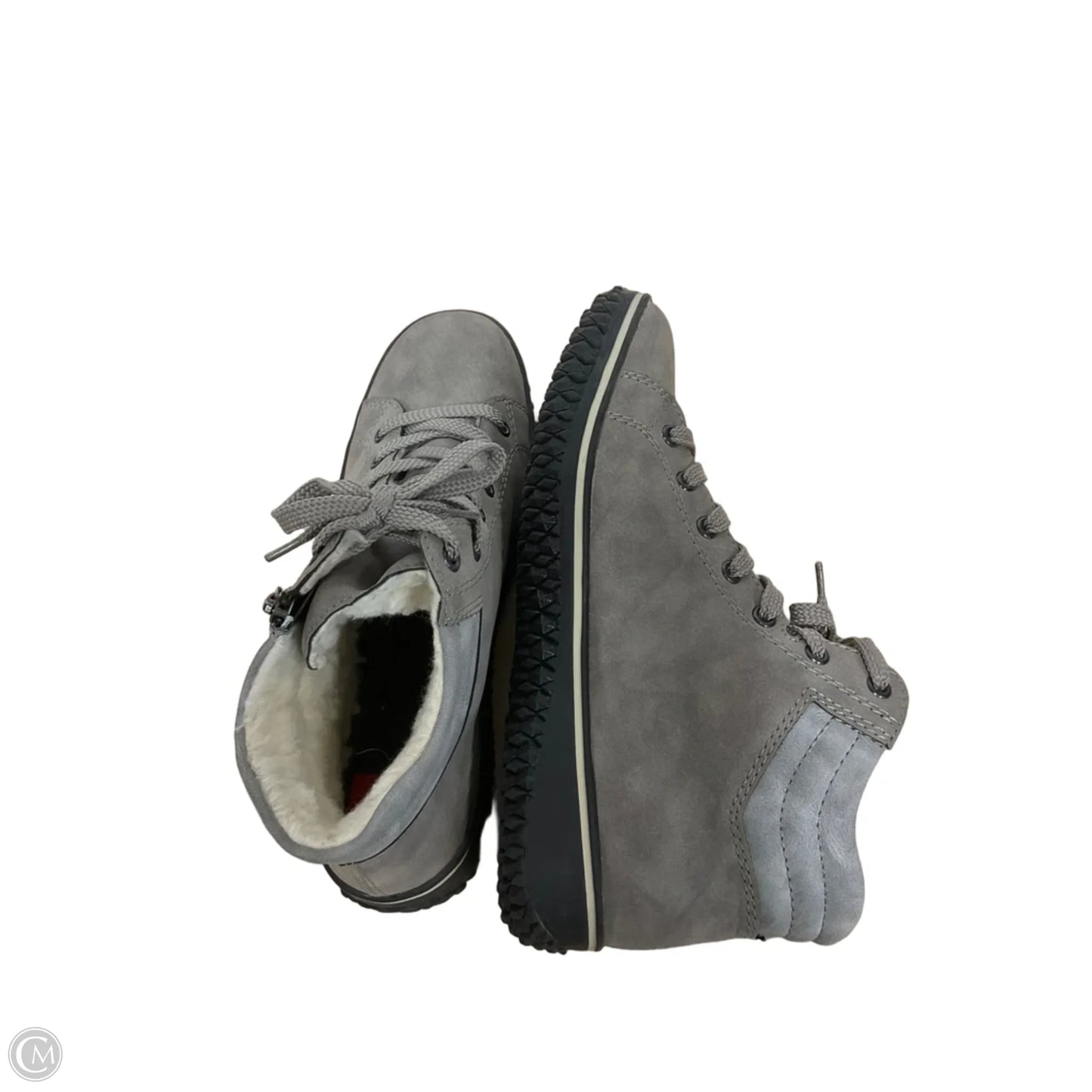 Boots Ankle Flats By Cmb In Grey, Size: 10