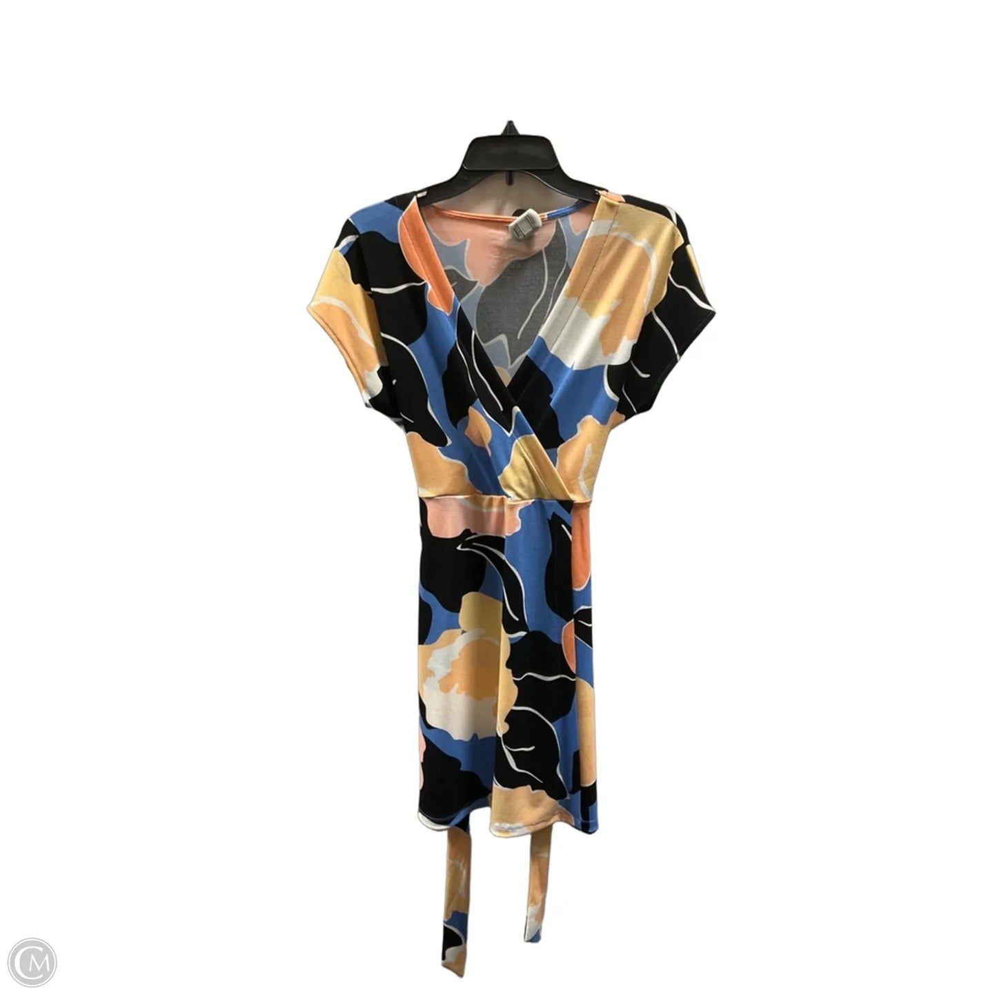 Dress Casual Midi By Nine West In Blue & Orange, Size: S