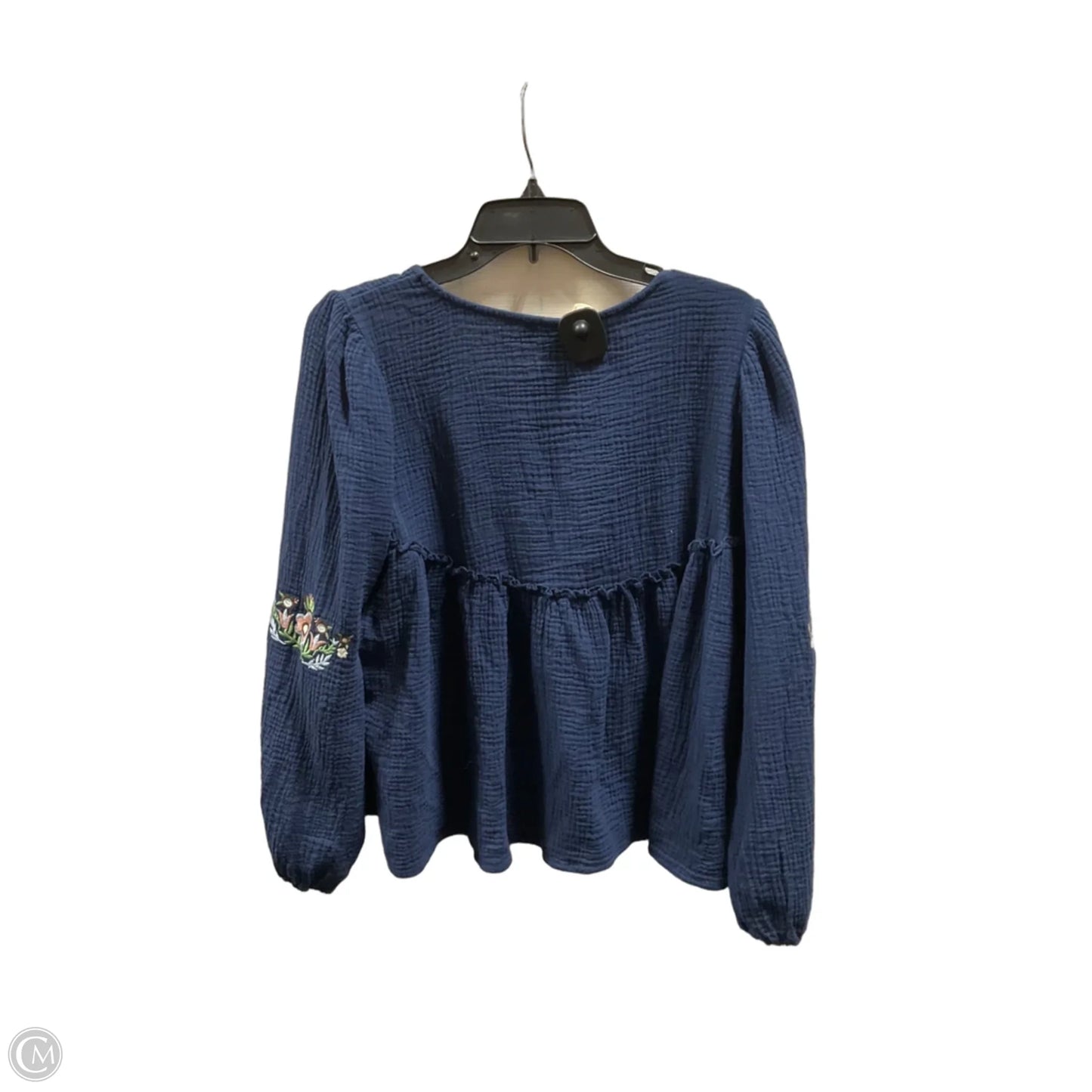 Top Long Sleeve By Grace + Karma In Navy, Size: S