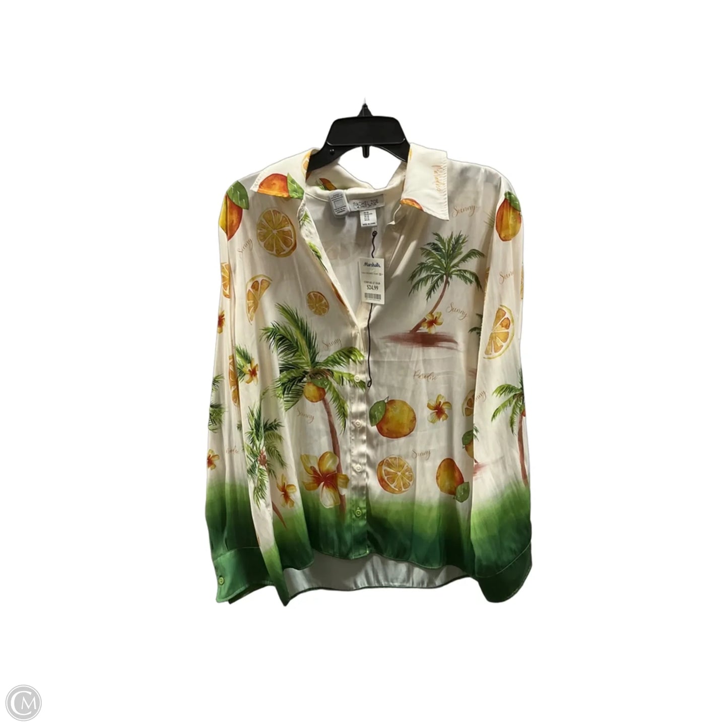 Blouse Long Sleeve By Rachel Zoe In Cream, Size: Xl