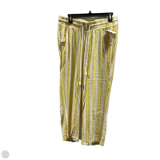 Pants Lounge By Torrid In White & Yellow, Size: M
