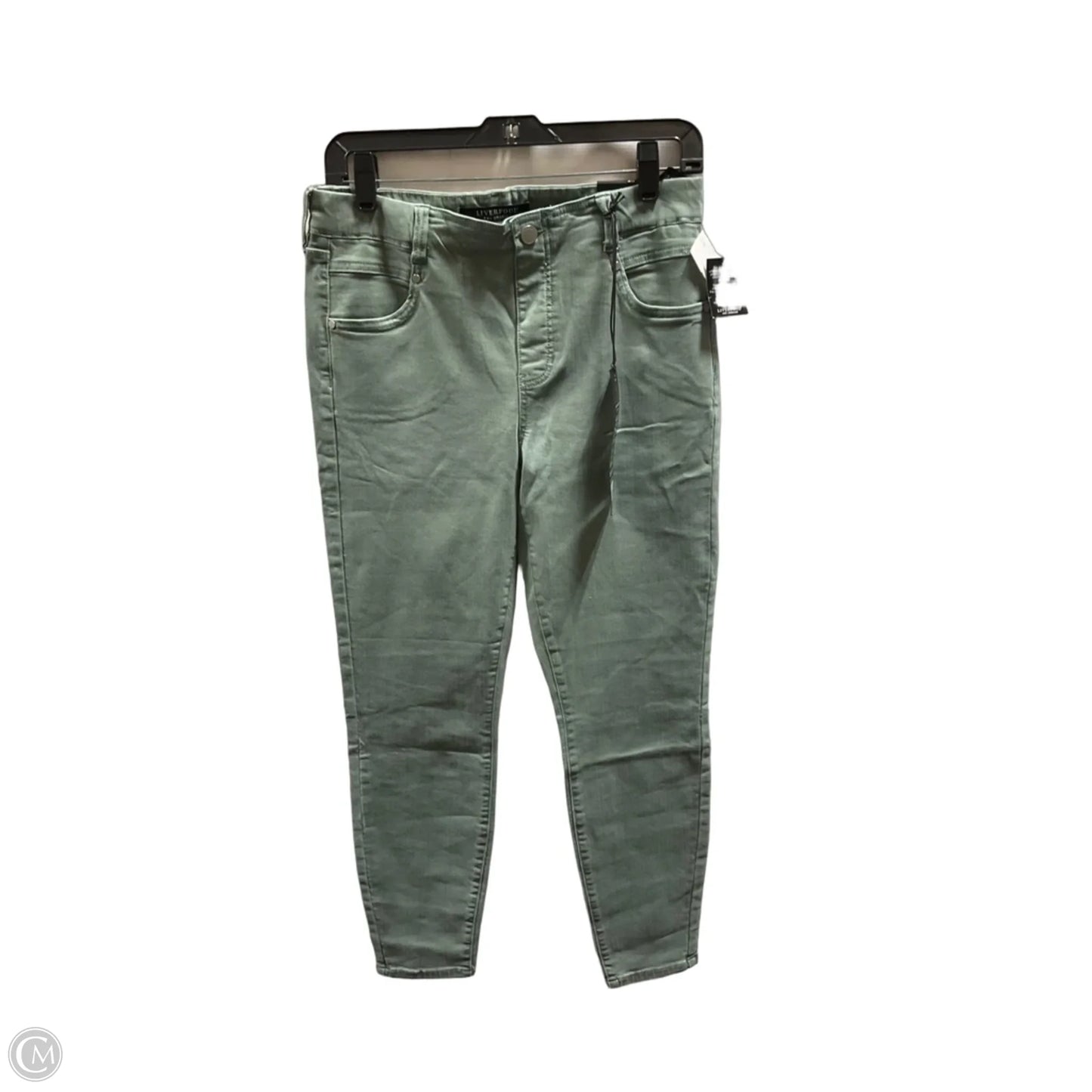Jeans Skinny By Liverpool In Green, Size: 8
