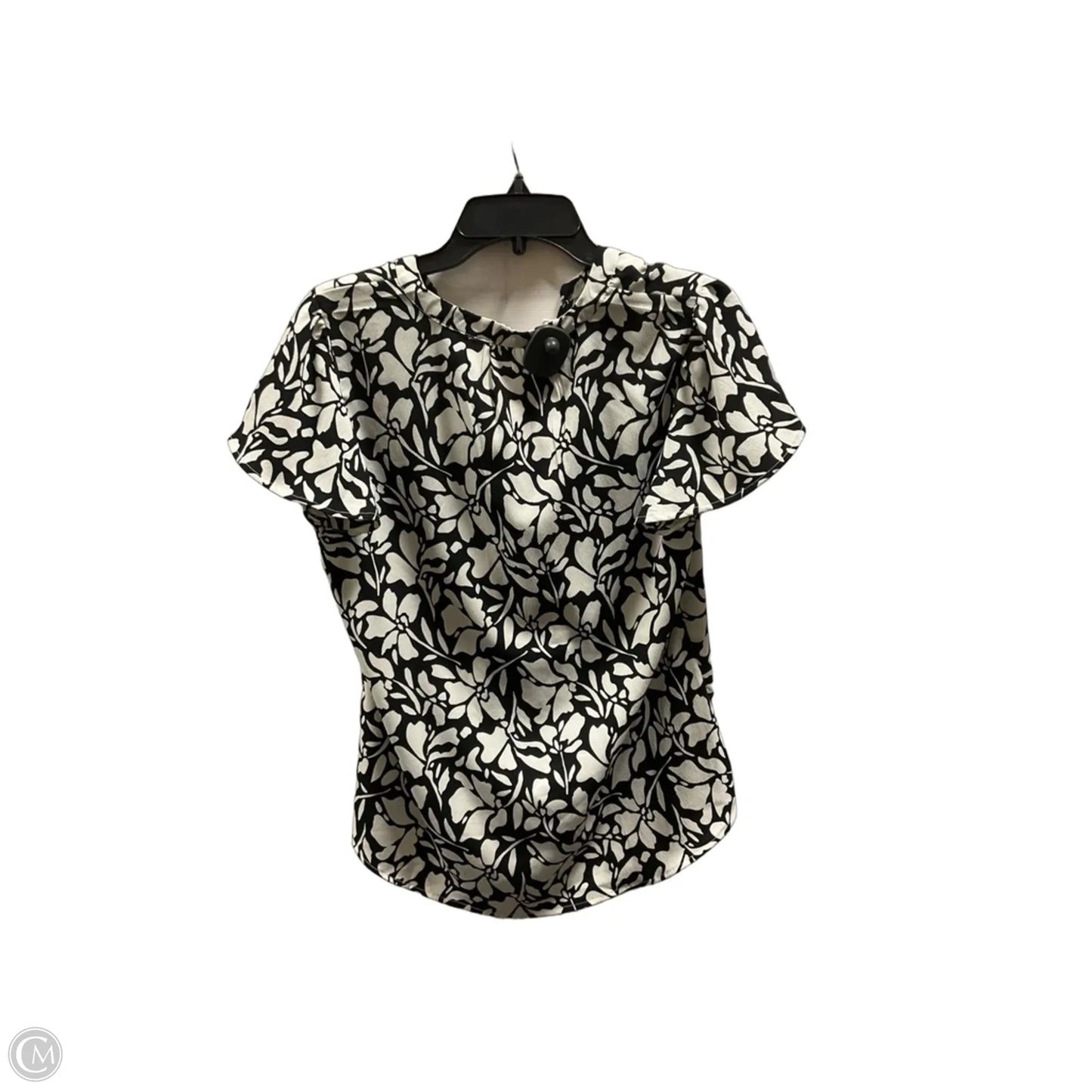 Top Short Sleeve By Maurices In Black & Cream, Size: M