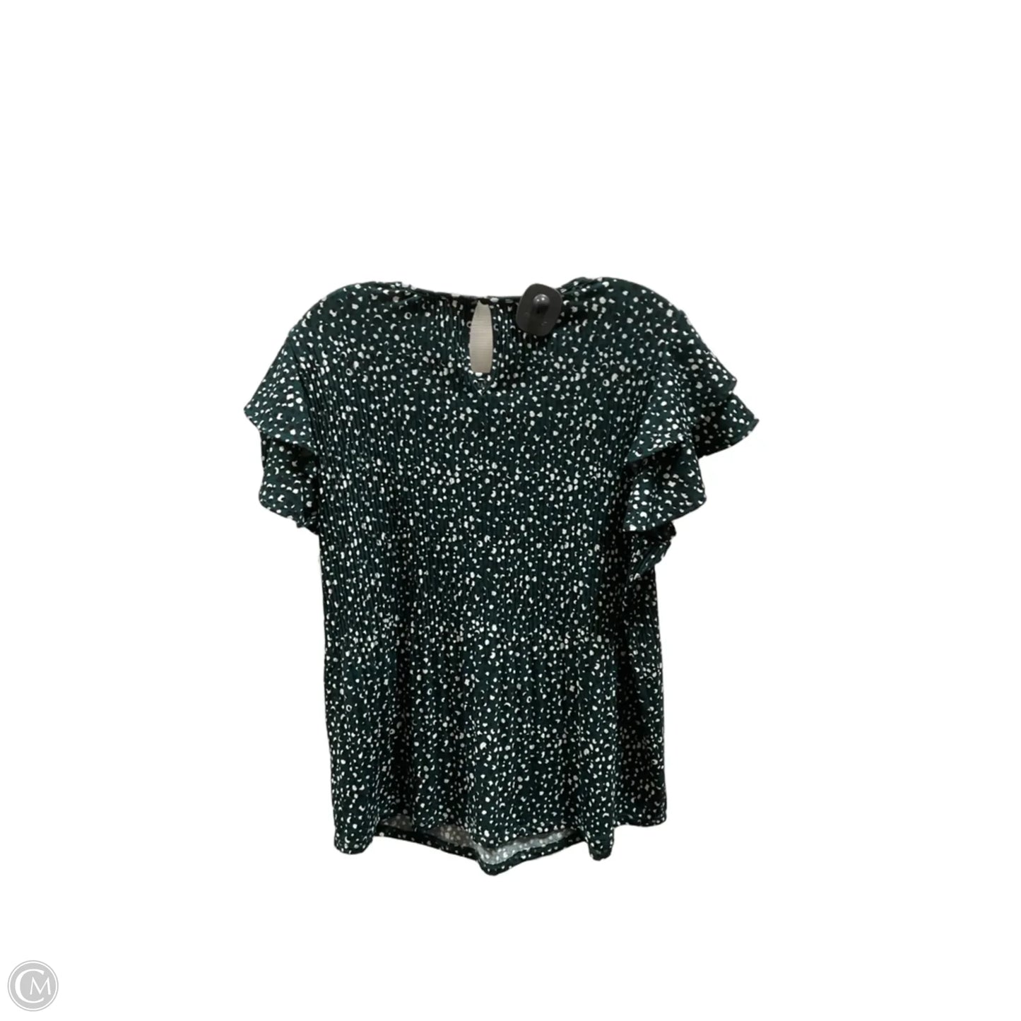 Top Short Sleeve By Adrianna Papell In Green, Size: M
