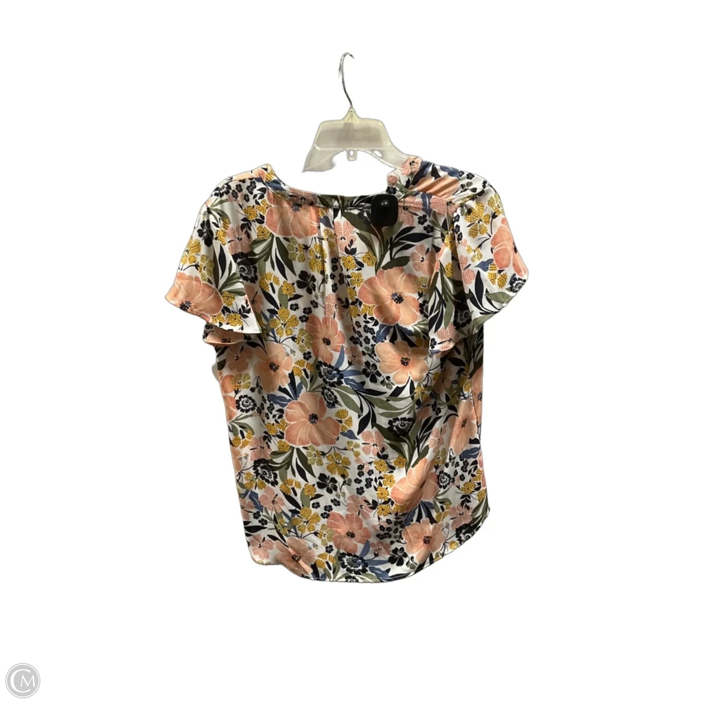 Top Short Sleeve By Maurices In Floral Print, Size: M