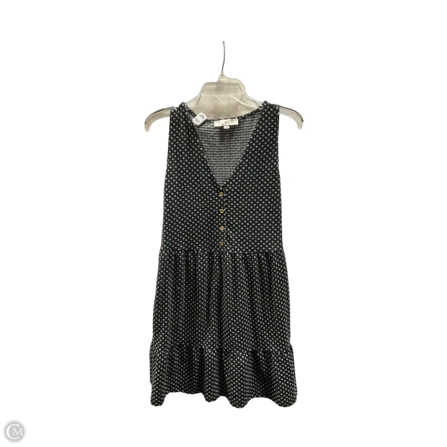 Dress Casual Midi By Loft In Polkadot Pattern, Size: M