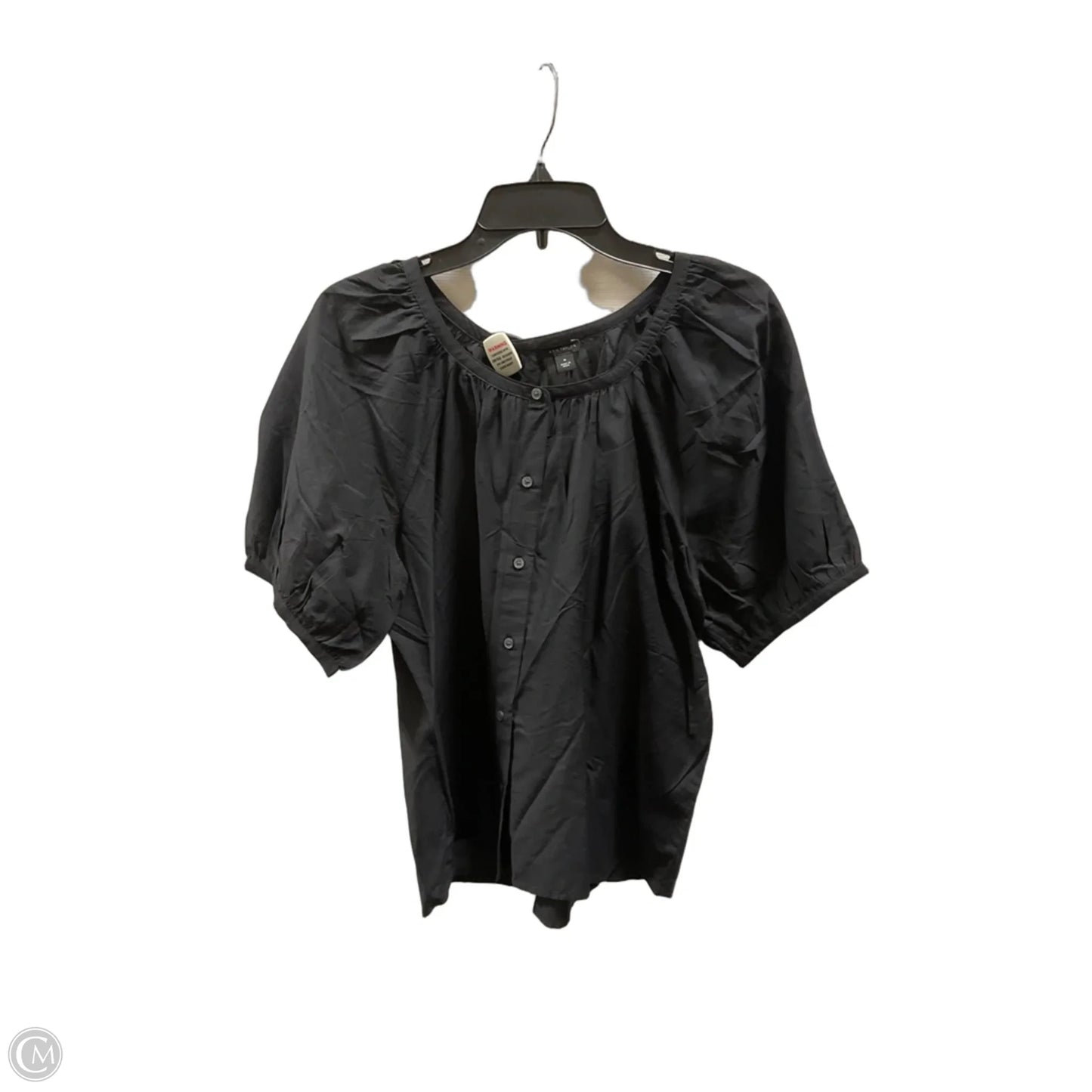 Top Short Sleeve By Ann Taylor In Black, Size: M
