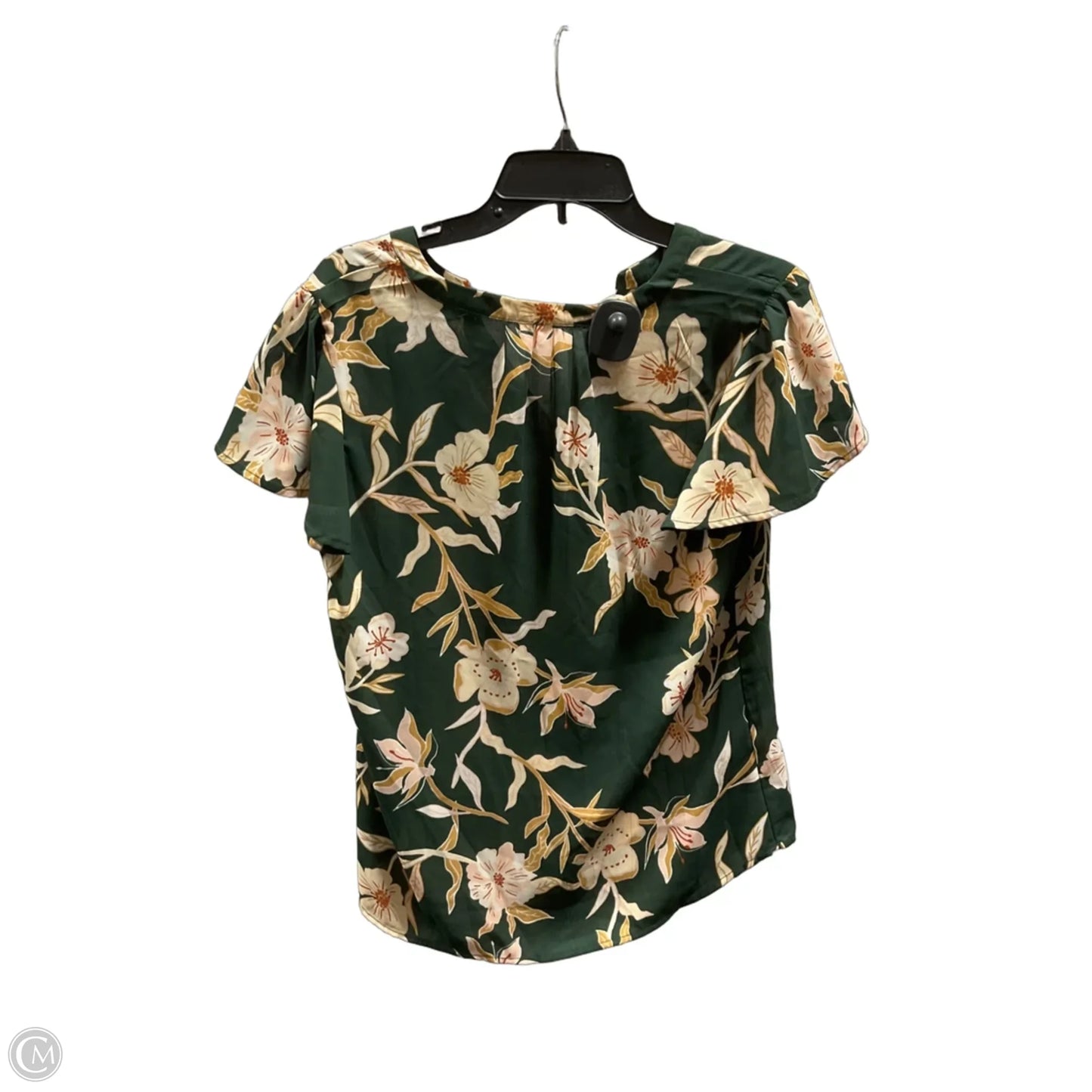 Top Short Sleeve By Maurices In Green & Tan, Size: M