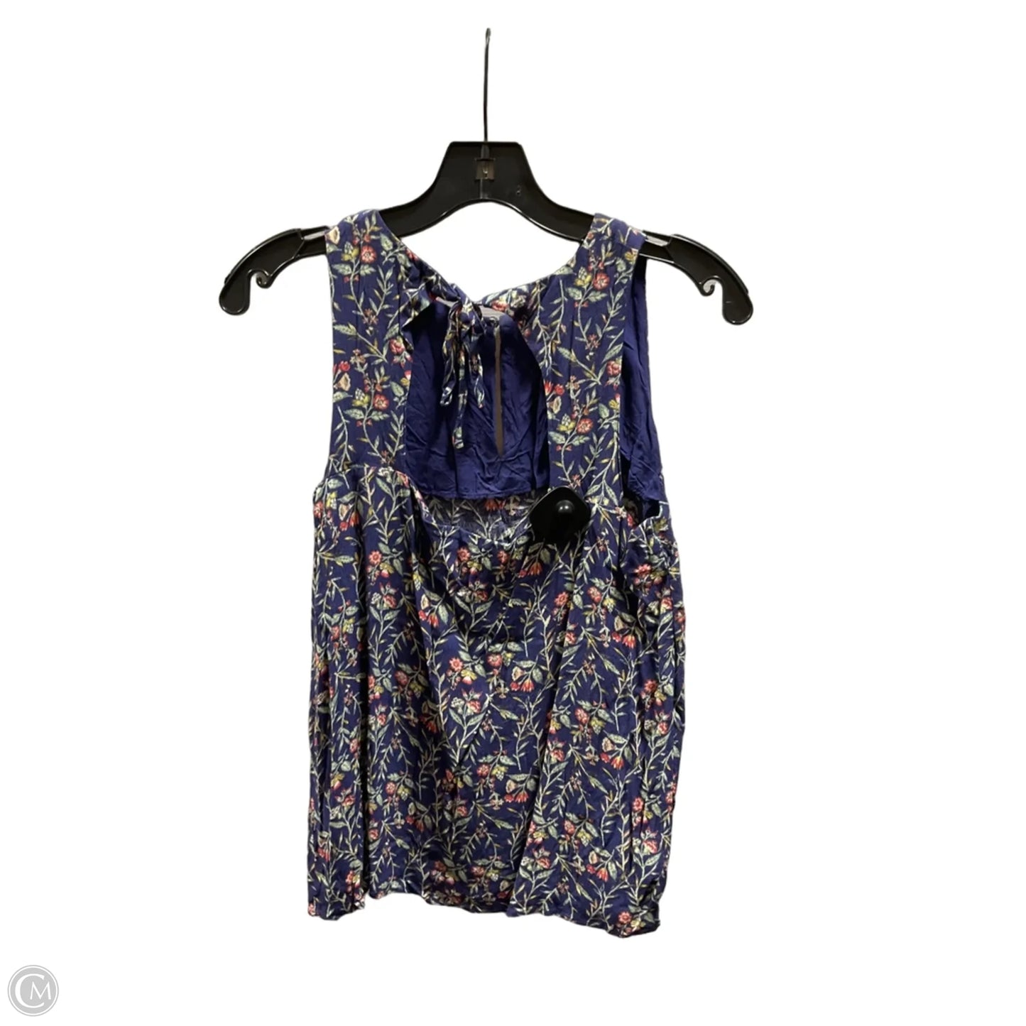 Top Sleeveless By Loft In Green & Purple, Size: M