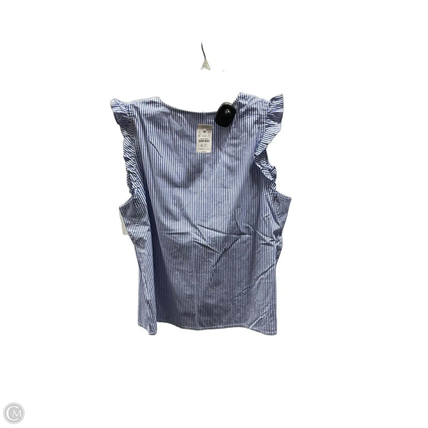 Top Sleeveless By J. Crew In Blue & White, Size: M