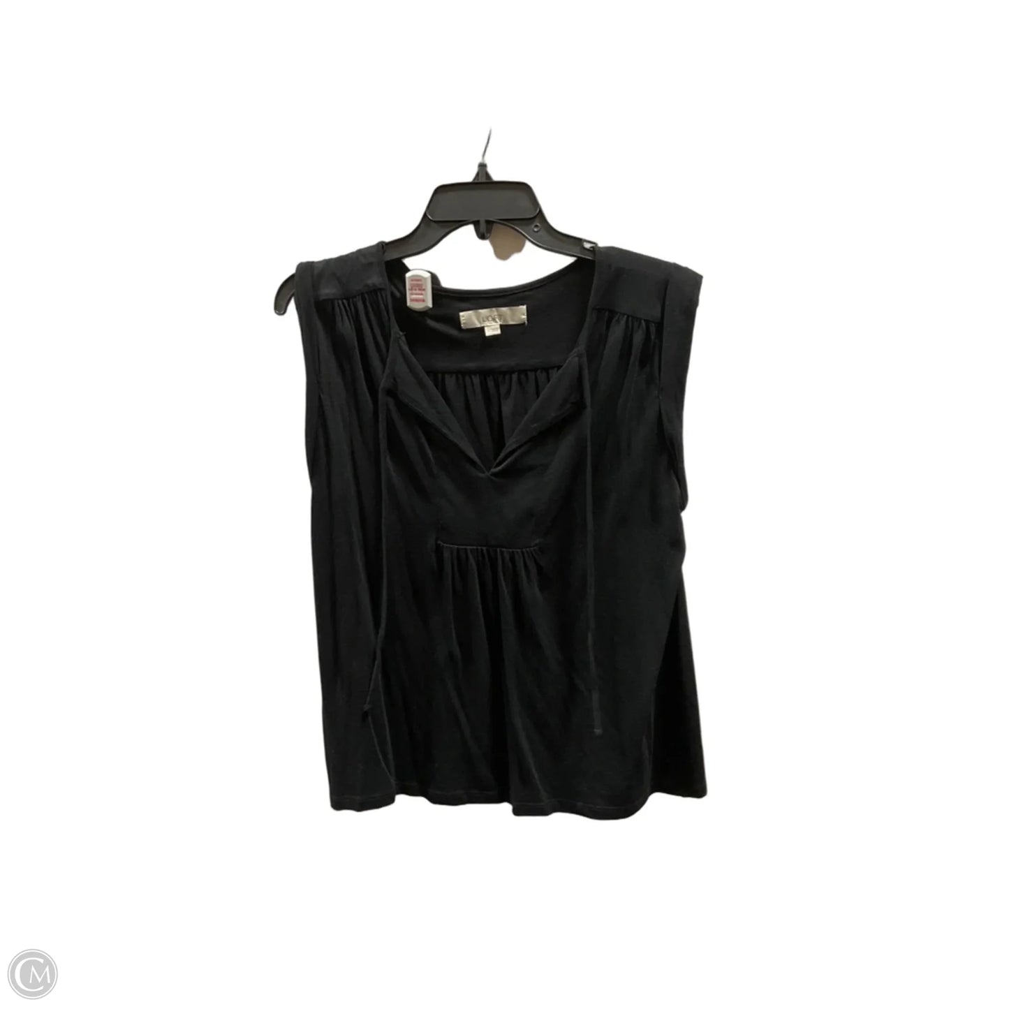 Top Sleeveless By Loft In Black, Size: M