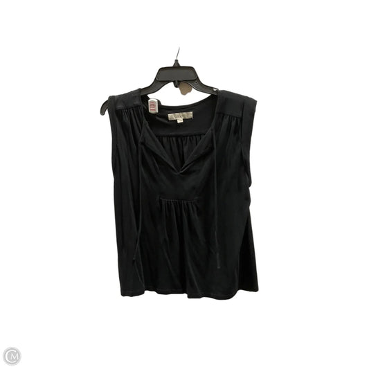 Top Sleeveless By Loft In Black, Size: M