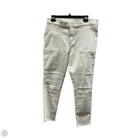 Jeans Cropped By Loft In Cream, Size: 10