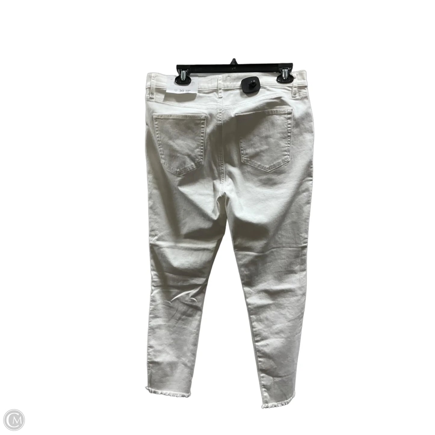 Jeans Cropped By Loft In Cream, Size: 10