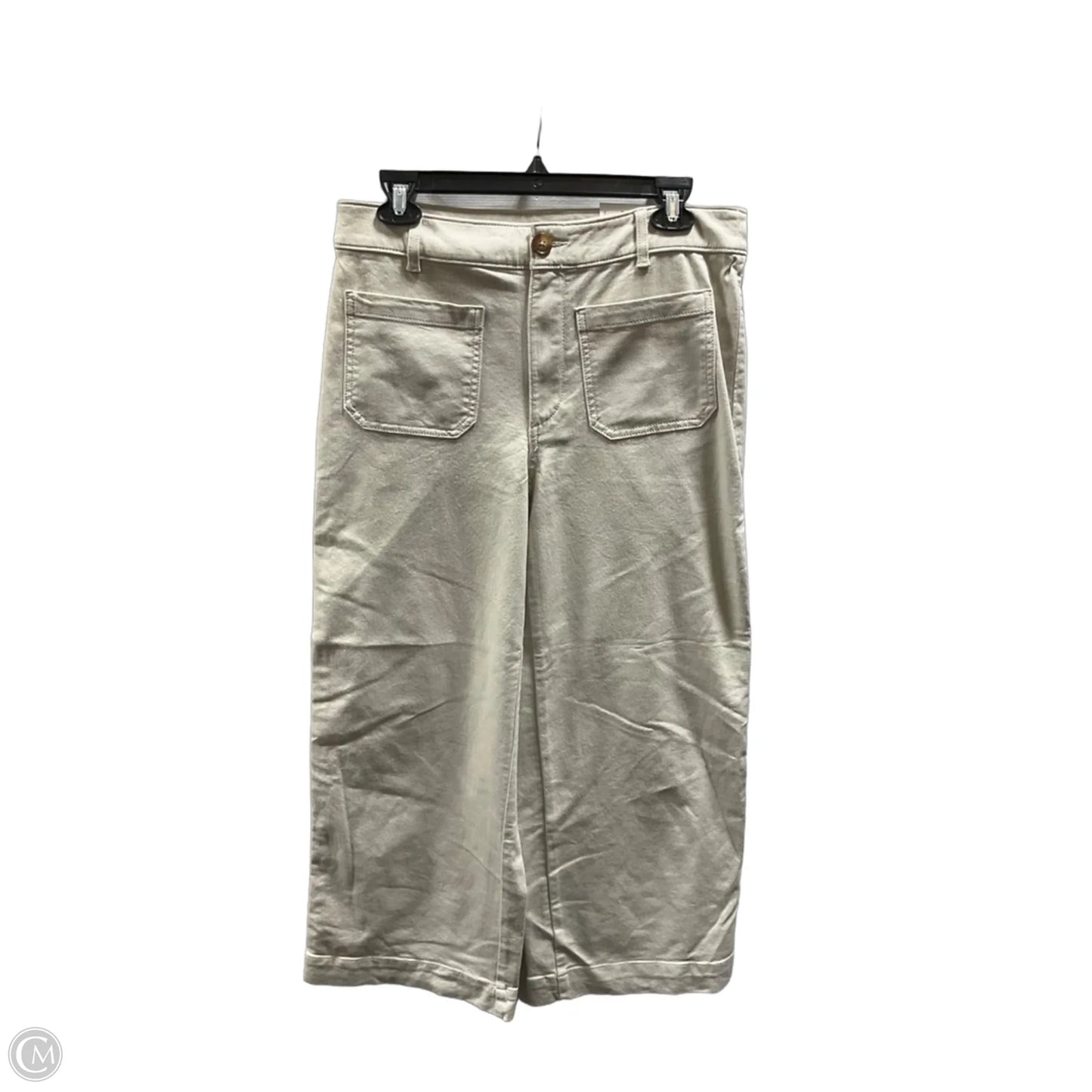 Jeans Wide Leg By Loft In Beige, Size: 6