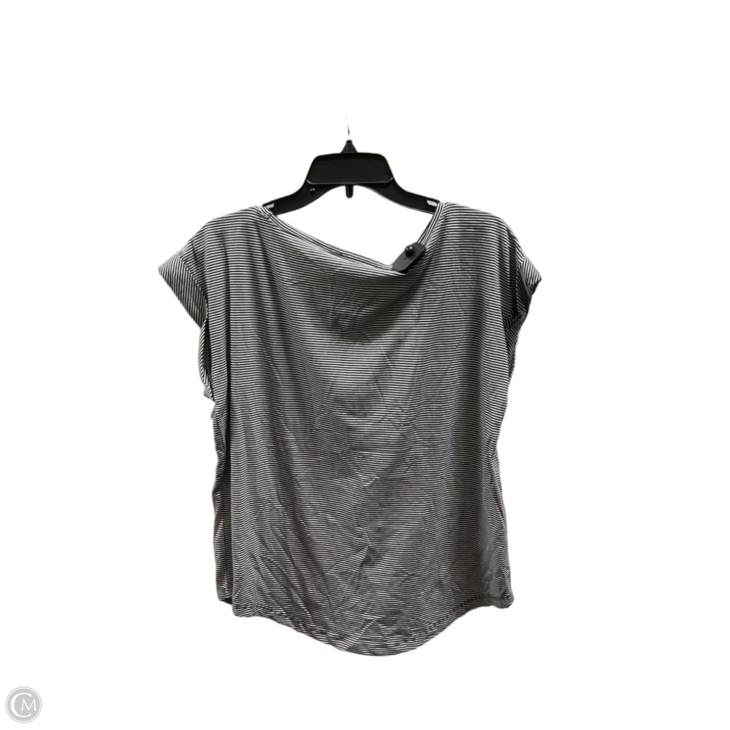 Top Short Sleeve By Loft In Striped Pattern, Size: M