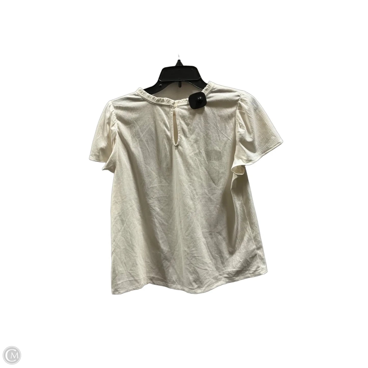 Top Short Sleeve By Loft In Cream, Size: M