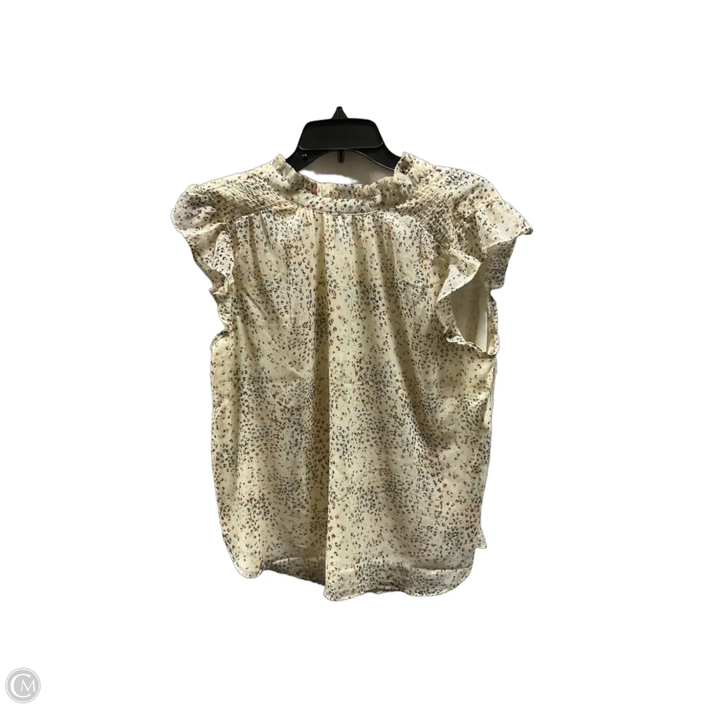 Top Sleeveless By Loft In Cream & Tan, Size: L