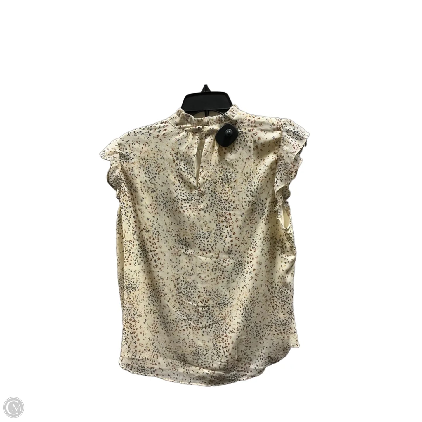 Top Sleeveless By Loft In Cream & Tan, Size: L